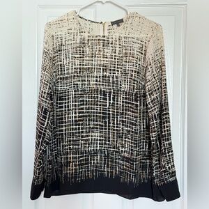 Vince Camuto Cream and Black Speckled Top